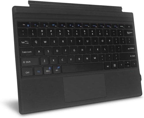 AOGO 1089D-C Ultratenká Bluetooth klávesnica s podsvietením - Touchpad + 78ks, nízkoprofilové klávesy, káblové aj bezdrôtové použitie