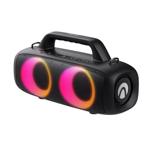 AirAux AA-DH1 Party Box – 50 W, RGB LED Bluetooth reproduktor: hlboké basy, 10 hodín prehrávania, IPX5 vodotesný
