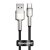 Baseus Calufe USB typu C - 25 cm, 4 ampéry, nabíjanie 40 W, kovová hlava, kryt s korálkami - čierny
