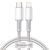 Baseus premium Type-C - kábel Lightning (Apple) - 1 meter, 20W nabíjanie, kevlarový kryt - biely