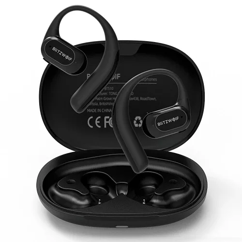 BlitzWolf® BW-BTS10 - Bluetooth slúchadlá s kostným vedením - dizajn s háčikom na uši, BT5.4, vodotesnosť IPX8, 10 hodín používania