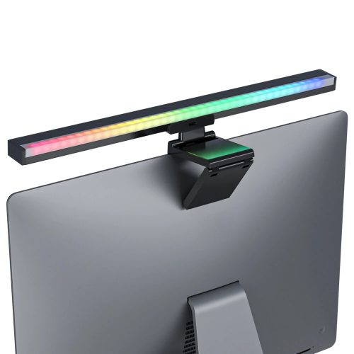 BlitzWolf® BW-CML2 Pro - Gamer RGB Monitor LED lampa s dotykovým a diaľkovým ovládaním - Povrchová úprava Eye Protection, 400-1000 Lux, 2700K-6500K farebná teplota, USB napájanie