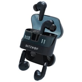   Blitzwolf® BW-FYE17 - 2 páry slúchadiel v jednom nabíjacom boxe. Veľký 13 mm reproduktor: perfektný zvuk, 2x12 hodín prevádzky