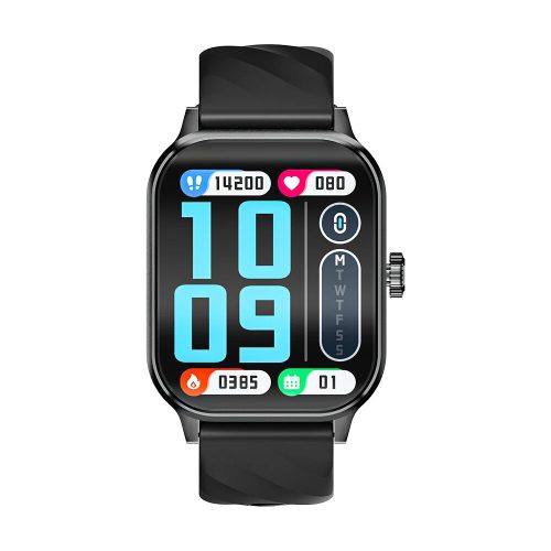 Inteligentné hodinky BlitzWolf® BW-HL5: Ultra veľká obrazovka, volanie cez Bluetooth, meranie krvnej glukózy a krvného tlaku atď. – čierna