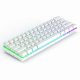 BlitzWolf BW-KB0 Gamer klávesnica – 61 mechanických prepínacích kláves OUTEMU, RGB LED osvetlenie, káblové aj bezdrôtové použitie – biely