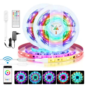   Inteligentný LED pásik BlitzWolf® BW-LT31 - dlhý 5 m / 10 m, diaľkové ovládanie aplikácií a IR, hudobný režim, rôzne svetelné efekty 