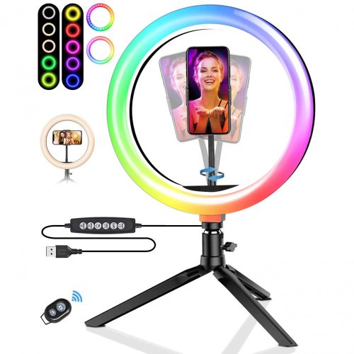 Osvetlenie selfie ring / obruč - blitzwolf BW -SL5, diaľkový ovládač + variabilné farby a farebná teplota