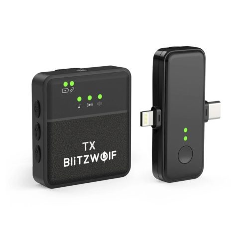 BlitzWolf BW-SX31 Wireless Clip-on Lavalier mikrofón - 2,4G bezdrôtový prenos signálu, 8 hodín prevádzky, výborný zvuk