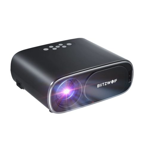 BlitzWolf® BW-V4 1080P projektor pre domáce kino – 5G-WIFI, jas 10 000 LM, automatická korekcia a zaostrenie lichobežníkového skreslenia, BT 5.0