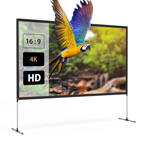 BlitzWolf® BW-VS6 -120-palcové projekčné plátno so stabilným stojanom. 4K rozlíšenie 16:9, skladacie, proti vráskam