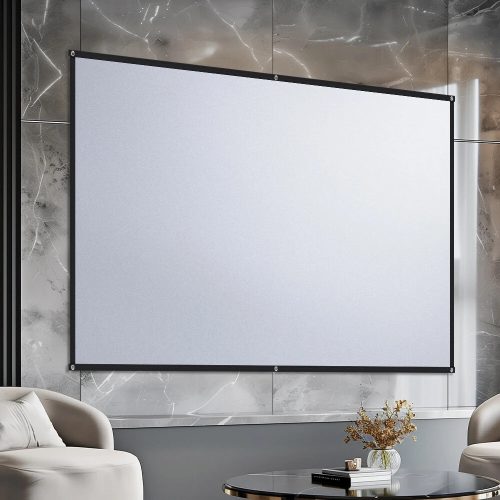 BlitzWolf® BW-VS8 nástenné premietacie plátno – 80 inch, 5-vrstvová antireflexná obrazovka, 16:9, 4K, pozorovací uhol 90°