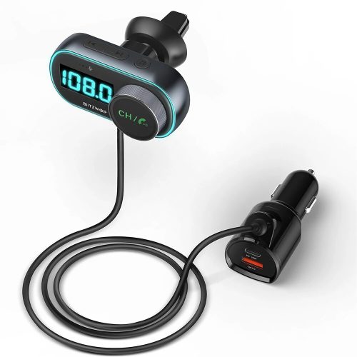 BlitzWolf BW-BC3 – 30W nabíjačka do auta s bluetooth, bezdrôtové handsfree hovory