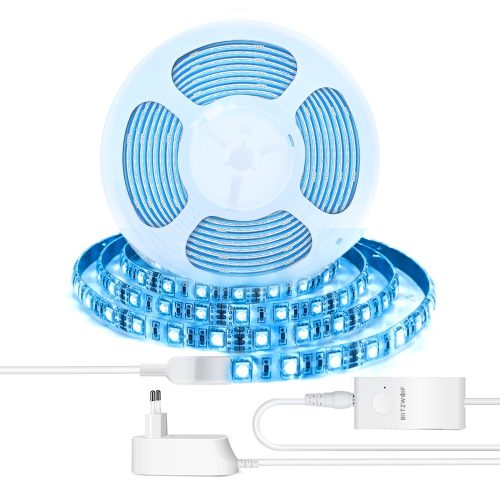 Smart LED svetelný prúžok - BlitzWolf® BW-LT11 Smart LED svetelný prúžok s farebnou teplotou 4000K, farba RGB, pracuje s Alexa a asistentom Google, APP Control, IP44 odolný voči vode