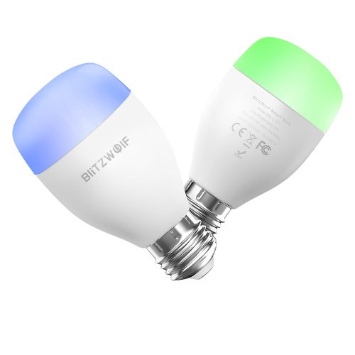 Smart žiarovka Wifi + infra red - BlitzWolf® BW-LT27, E27, 850lm, 9W, 2700-6500K, ovládanie aplikácií