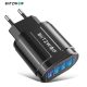 BlitzWolf® BK-385 - 4 porty USB-A, 48W nástenná rýchlonabíjačka - pre rýchle nabíjanie telefónov Android a Apple
