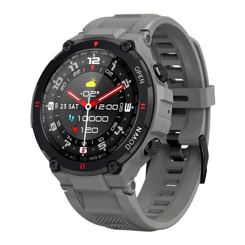 Šedá športové inteligentné hodinky Blitzwolf® BW-AT2 - 10 až 15 dní výdrže na batériu, 1,3-palcový IPS displej, nespočetné množstvo vstavaných funkcií