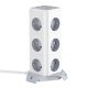 BlitzWolf® BW-EC3 – Stolová USB nabíjačka: 2x USB-A + 2x USB-C nabíjacie porty + 12x 230V výstupy