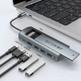   Blitzwolf BW-Neo TH13 USB HUB dokovacia stanica: 1x 4K@30Hz HDMI, 3x USB 3.0 5Gbps, PD100W, 1x M.2 SSD slot