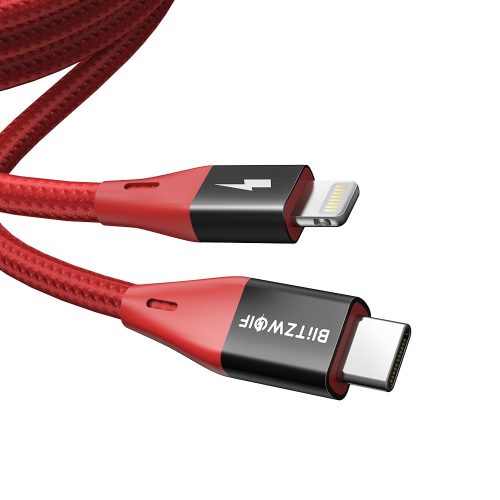 Blitzwolf BW-CL3 - PD (USB Type-C) - Apple (Lightning) kábel - dĺžka 1,8m, nabíjanie 20W, kevlarový kryt, certifikát MFi