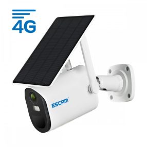   ESCAM QF490 - IP kamera so 4G SIM kartou + solárny panel: 1080P HD, vonkajšia, farebné nočné videnie, obojsmerné audio, IR 20m