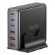 ESSAGER® DK-3C3A-85W - 85-wattová USB rýchlonabíjačka na stôl – 6 porty (3x Type-C + 23x USB-A) pre Android, Apple a Windows