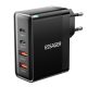 ESSAGER® ES-CD37 – 100-wattová USB nabíjačka do siete – 4 porty (2x typ C + 2x USB-A) pre Android, Apple a Windows