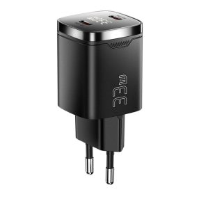   ESSAGER® ES-CD45 – 33W USB nabíjačka do steny s LED displejom – 2x Type-C: pre systémy Android, Apple a Windows