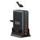ESSAGER® YMX-320W – 320-wattová rýchlonabíjačka s USB – 8 portov (4x typ C + 4x USB-A) pre Android, Apple a Windows