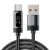 ESSAGER ES-X64 – 1 metre, kábel USB Type-A - Type-C. Digitálny displej, nabíjanie 100 W, perleťový látkový kryt.