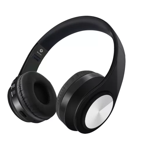 HiGi D-422 - Bluetooth 5.0 slúchadlá - prevádzková doba 10 hodín, 40 mm reproduktor, vstavaný mikrofón, pripojenie BT + 3,5 Jack - čierno