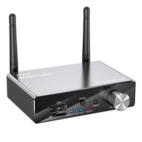   HiGi® LY35 - Bluetooth V5.3 prijímač a vysielač v jednom, kovové puzdro, s diaľkovým ovládaním - dosah 30 m, 6 v 1