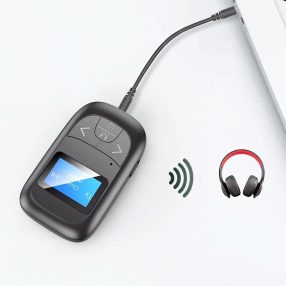   HiGi® T14 - LED displej Bluetooth 5.0 Audio prijímač a adaptér vysielača v jednom + mikrofón (2 v 1) 6 hodín času batérie, malá veľkosť
