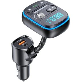  HiGi® - T77 Bluetooth V5.0 FM vysielač do auta a USB rýchla nabíjačka do auta