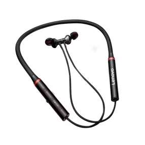   Lenovo HE05X II Generation – Športová náhlavná súprava Bluetooth na krk s filtrom hluku, hlboké basy, 10 hodín prevádzky – čierna
