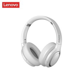   Bluetooth slúchadlá Lenovo® TH40 – ANC: aktívne potlačenie hluku, 40 mm reproduktory, 20 hodín používania – Biela