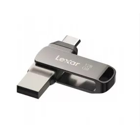   Lexar® JumpDrive® D400 USB 3.1 Type-C dvojslotový kovový USB kľúč – pre telefón aj počítač. Hliníkové puzdro, 128 GB