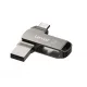 Lexar® JumpDrive® D400 USB 3.1 Type-C dvojslotový kovový USB kľúč – pre telefón aj počítač. Hliníkové puzdro, 128 GB