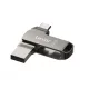 Lexar® JumpDrive® D400 USB 3.1 Type-C dvojslotový kovový USB kľúč – pre telefón aj počítač. Hliníkové puzdro, 256 GB