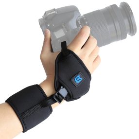   Držiak fotoaparátu PULUZ na zápästie DSLR – mäkký neoprénový remienok na zápästie s plastovou doskou so skrutkou 1/4 palca