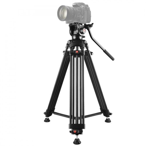 PULUZ Profesionálny stojan na fotoaparát + hlava pre DSLR / SLR fotoaparáty - hliníkový rám, vysoká nosnosť: 10kg, výškovo nastaviteľná medzi 80-160cm