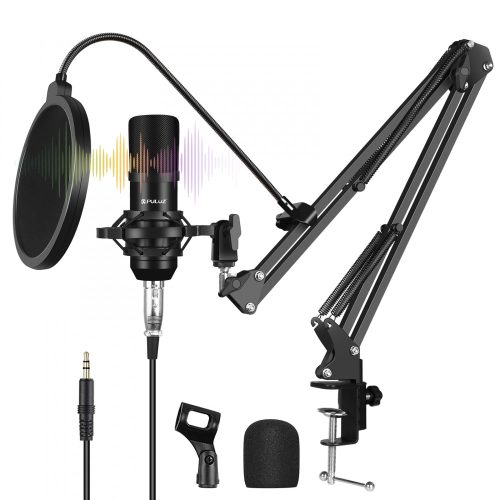 Puluz PU612B - Profesionálna sada kondenzátorových štúdiových mikrofónov (9 dielov)