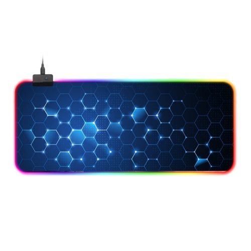 Vodeodolná podsvietená podložka pod myš RGB - so 14 rôznymi svetelnými efektmi, veľkosť: 800 x 300 x 4 mm (voština)