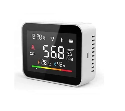 RSH® CO2V1 prémiový SMART merač co2 a alarm - presné meranie, kalibrovateľný dizajn, rozsah merania 0-5000 ppm + meranie vlhkosti a teploty