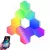 RSH® QG10 - Smart Hexagon (RGB) nástenné svietidlo - 10 ks, aplikácia + diaľkové ovládanie, farebná škála RGB, nalepiteľné