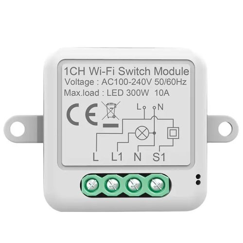 RSH® SB01 WiFi - 1-cestný SMART prepínač - Ovládanie aplikácií, časovanie, hlasové pokyny. Integrácia Amazon Echo, Google Home a IFTTT