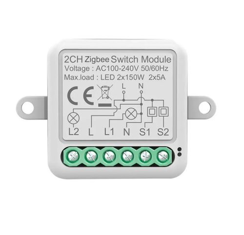 RSH® SB02 ZigBee - 2-cestný SMART prepínač - Ovládanie aplikácií, časovanie, hlasové pokyny. Integrácia Amazon Echo, Google Home a IFTTT