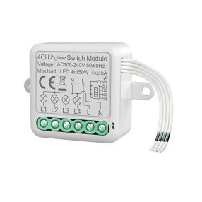   RSH® SB04 ZigBee - 4-cestný SMART prepínač - Ovládanie aplikácií, časovanie, hlasové pokyny. Integrácia Amazon Echo, Google Home a IFTTT