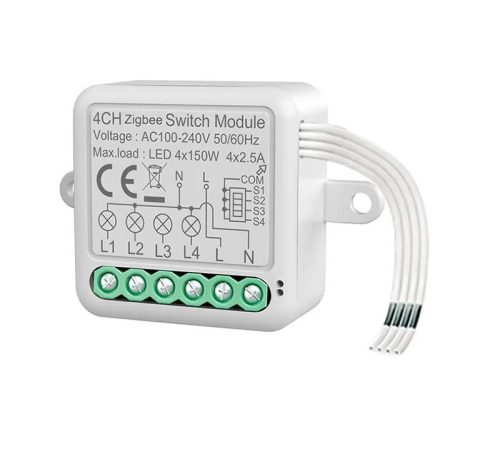 RSH® SB04 ZigBee - 4-cestný SMART prepínač - Ovládanie aplikácií, časovanie, hlasové pokyny. Integrácia Amazon Echo, Google Home a IFTTT