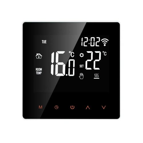 RSH® TM020 - Smart WiFi termostat. Vhodné pre plynový kotol alebo elektrické a vodné cirkulačné podlahové kúrenie - zaťažiteľnosť 16A, ovládanie App