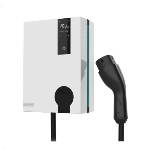 Raedian NEO 11kW AC Wallbox - Nástenná elektrická autonabíjačka | 11kW - 3x16A | Kábel typu 2 | Ovládanie aplikácie a RFID karty - Biela